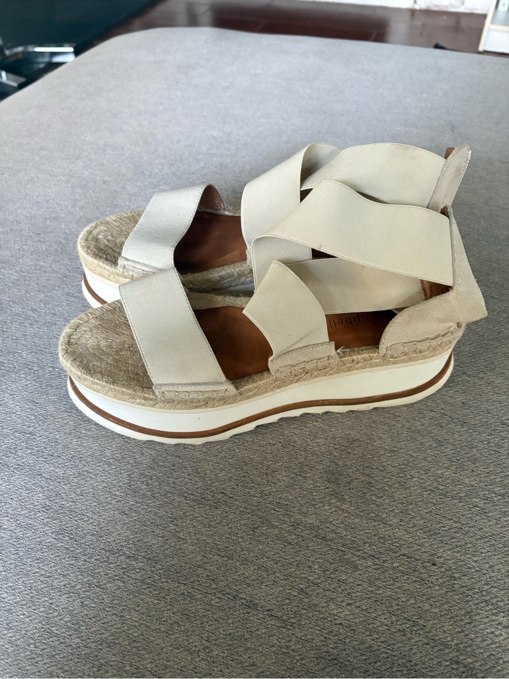 Jeffrey Campbell Beige Espadrille Platform Sandals
